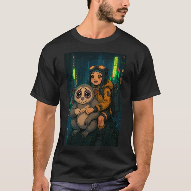 Camiseta Sad Slowlorris Crypto Degen Shirt - Moedas para Me (Frente)
