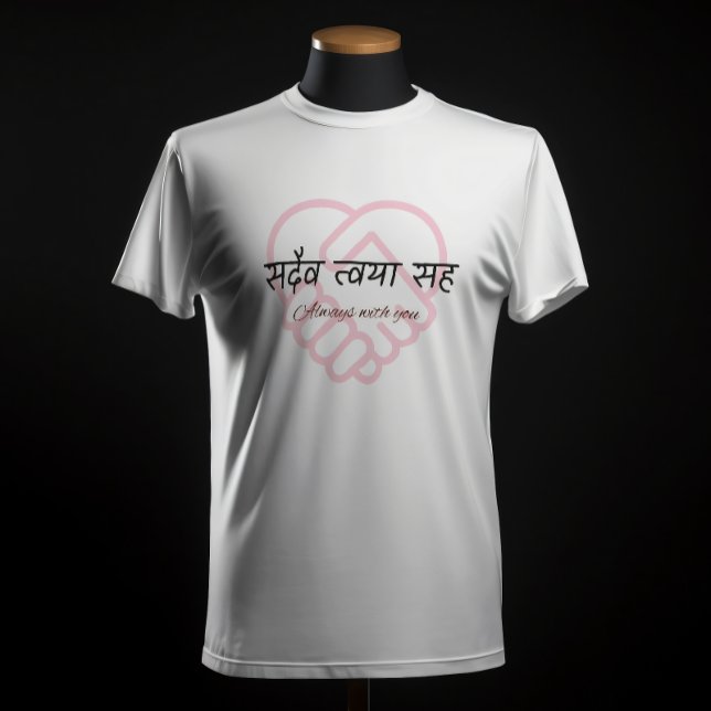Camiseta "Sadaiv Tvaya Sah" Sempre com você Casal Sanskrit (Criador carregado)