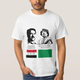 Camiseta Saddam e Gaddafi