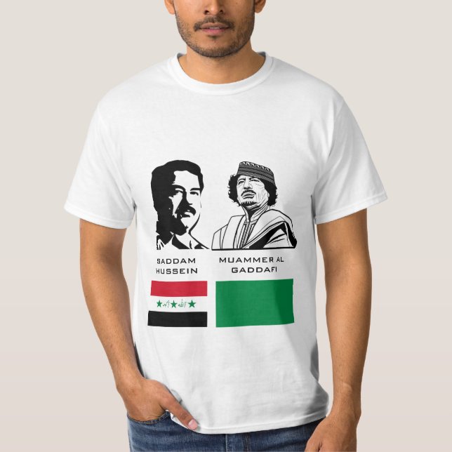 Camiseta Saddam e Gaddafi (Frente)