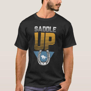 Camiseta Saddle Para Cima Cavalo de Sela Equestre Equestre