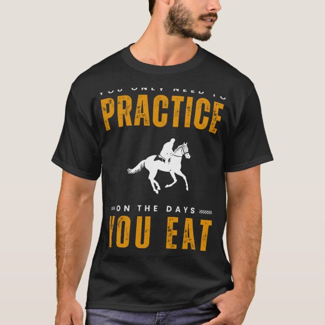 Camiseta Saddle Up for Giggles: Horse Riding Practice Tee - (Frente)