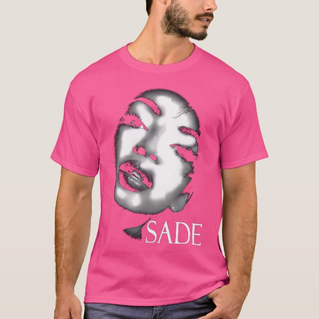 Camiseta Sade Singer - Retrato Vintage Art (Frente)