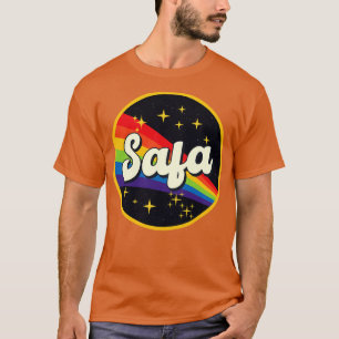 Camiseta Safa Rainbow No Estilo Vintage Espacial