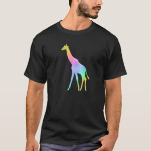 Camiseta Safari Animal Giraffe Pastel Impressão Kids