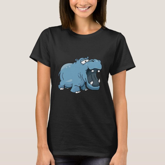 Camiseta Safari Animal Hippo Face for Kids (Frente)