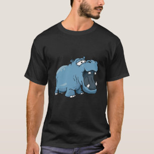 Camiseta Safari Animal Hippo Face para Crianças