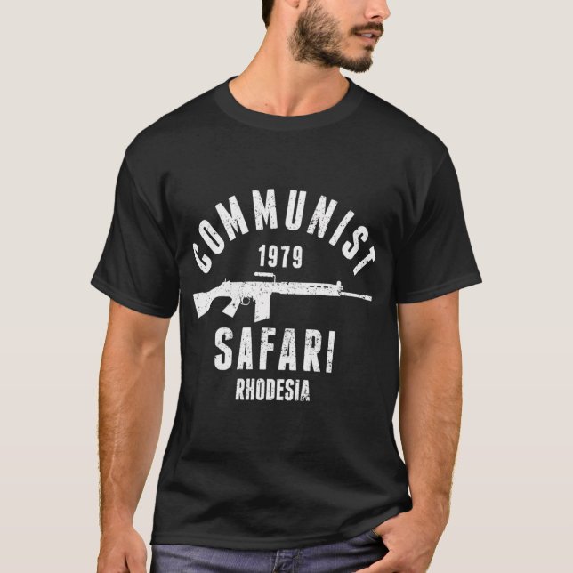 Camiseta Safari Comunista 1979 Rhodesia Light Infantry (Frente)