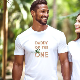 Camiseta Safari Jungle Pai Mãe Selvagem Um primeiro anivers