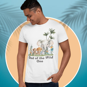 Camiseta Safari Jungle Party Pai Selvagem Um Aniversário