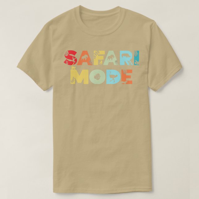 Camiseta Safari Mode Willife Animal Zoo Animal Funny Safar (Frente do Design)