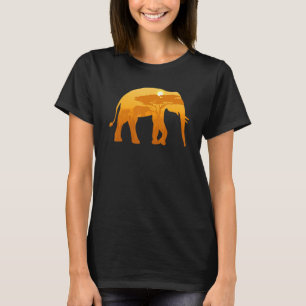 Camiseta Safari natureza deserto minimalismo elefante