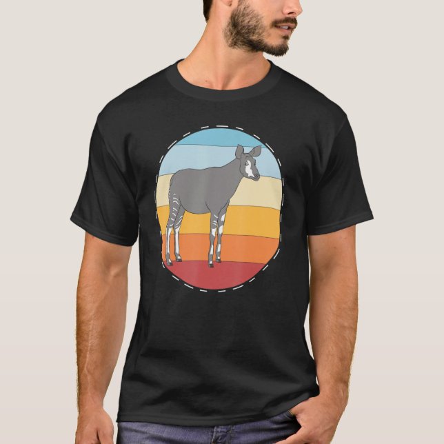 Camiseta Safari Okapi Zoo Retro Africa Okapi (Frente)
