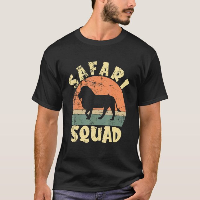Camiseta Safari Squad Wild Animal Jungle Africa Zoo Animal  (Frente)
