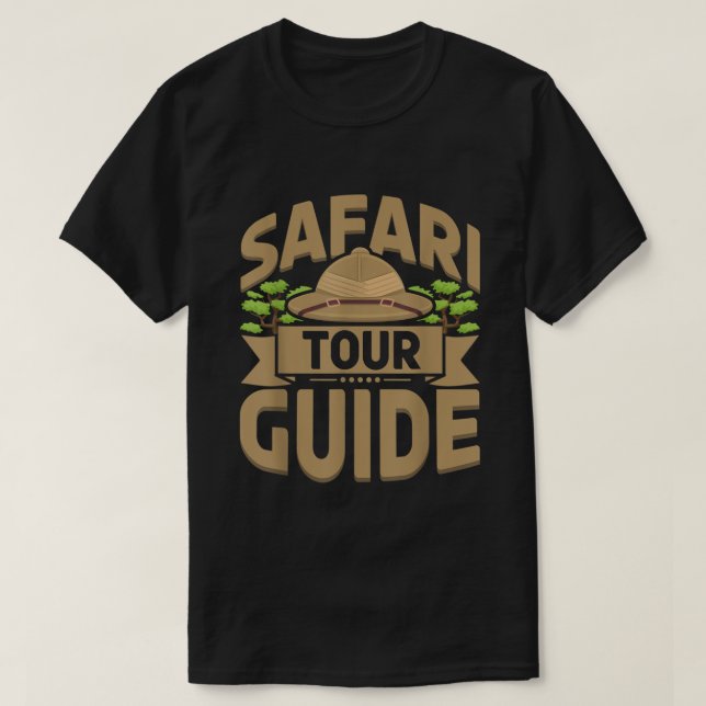 Camiseta Safari Tour Guia Costume Africa Zoo Outfit Safari (Frente do Design)