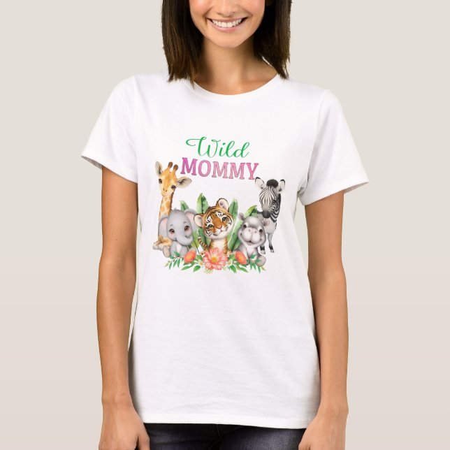 Camiseta Safari Wild One Watercolor Birthday (Frente)