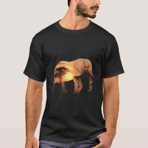 Camiseta Safari Wildlife Art Símbolo Da Boa Sorte De Ele