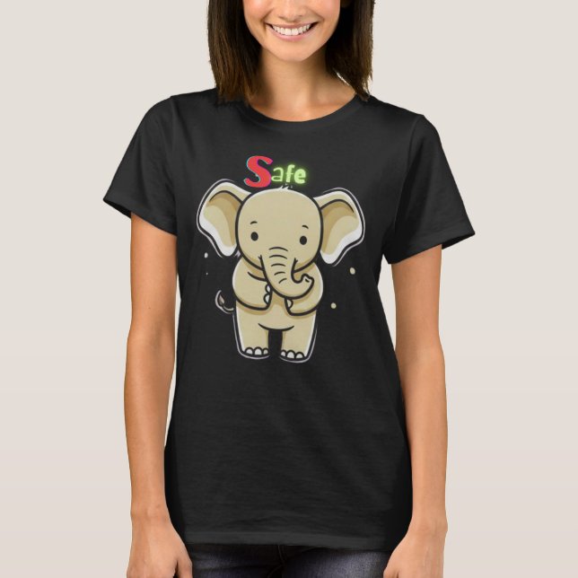 Camiseta Safe Gentle Baby Elephant Emotional Healing (Frente)