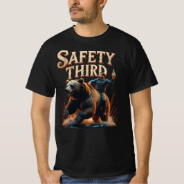 Camiseta Safety Third Bear Rider Funny
