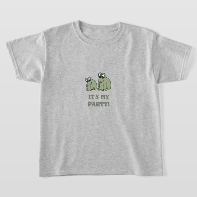 Camiseta Sage Bubble Frogs - fun It's my party! shirt. (Postura )