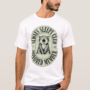 Camiseta Sage Green e Beige Vintage sempre sonolento