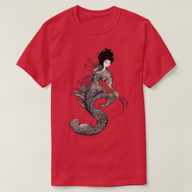 Camiseta Sage Green Mermaid Art e Smermaid Gifts (Frente do Design)