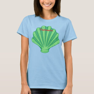 Camiseta Sage Green Scallop Shell Thunder_Cove