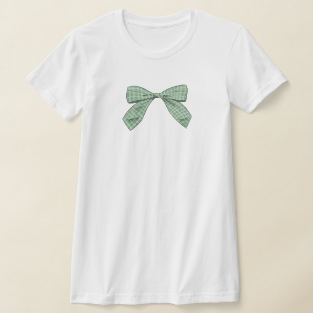 Camiseta Sage Green Xadrez Arco Elegante Mãe (Postura )