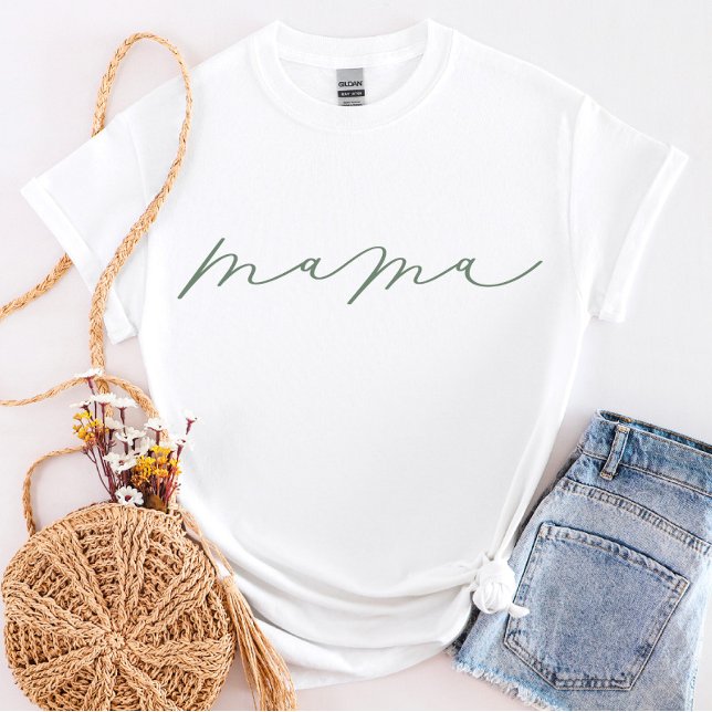 Camiseta Sage Mama Cute Script T-Shirt (Criador carregado)