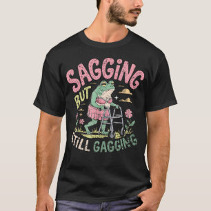 Camiseta Sagging Mas Ainda Gagging Sapo Engraçado Meme Vint