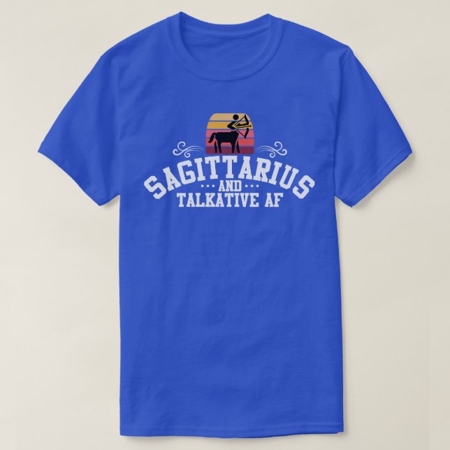 Camiseta Sagitário E Talkative AF (Frente do Design)