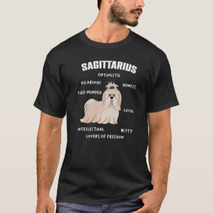 Camiseta Sagitário Fatos Animais Shih Tzu Horoscope Zodiac