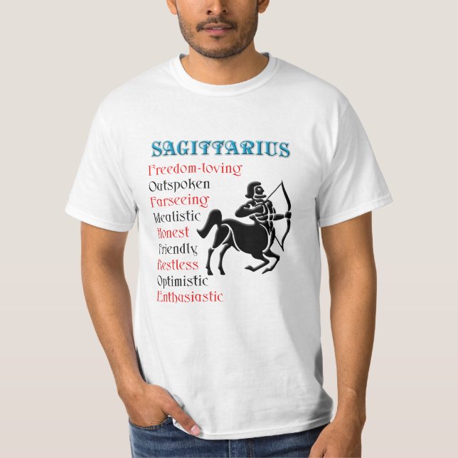Camiseta Sagitário Horoscópio Zodiac Sinal (Frente)
