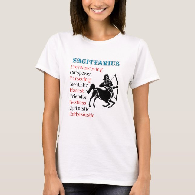 Camiseta Sagitário Horoscópio Zodiac Sinal (Frente)