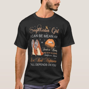 Camiseta Sagitário Menina Zodíaco Aniversário Saltos Derram