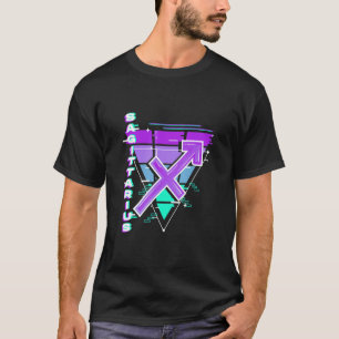 Camiseta Sagitário Símbolo Zodíaco Vaporwave Aestética 80 9