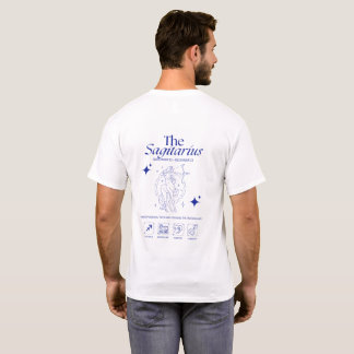 Camiseta Sagitário Zodíaco Arqueiro Astrologia Arte Linear