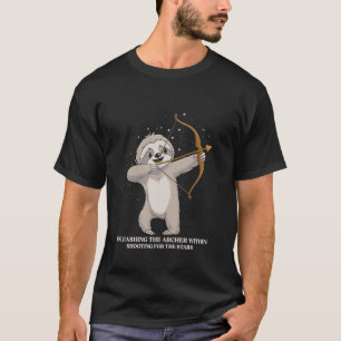 Camiseta Sagitário Zodíaco Preguiça Liberando O Arqueiro