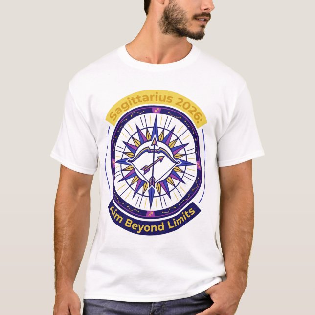 Camiseta Sagittarius 2026 Zodiac Mandala | Archer Fire Sign (Frente)