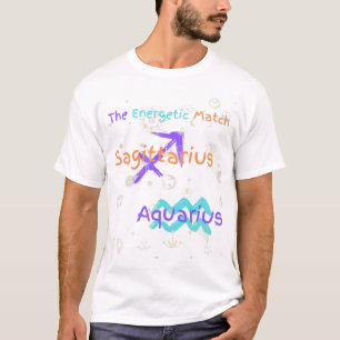 Camiseta Sagittarius Aquarius Casal T-Shirt Zodiac