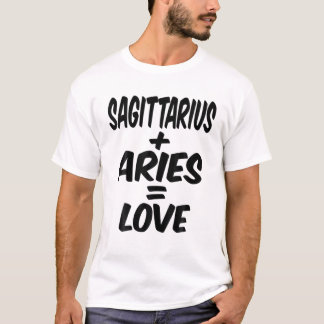 Camiseta Sagittarius E Aries = Love, Nascimento De Dezembro