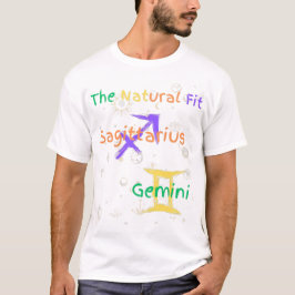Camiseta Sagittarius Gemini Casal Zodiac T-Shirt