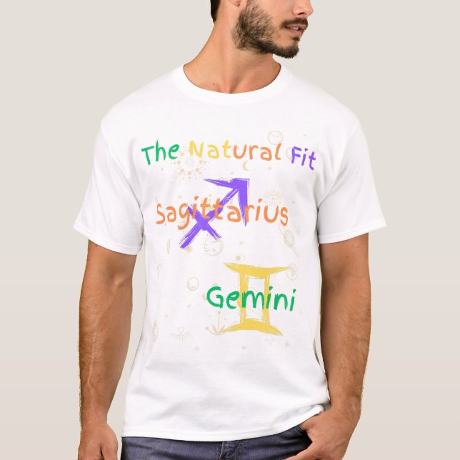 Camiseta Sagittarius Gemini Casal Zodiac T-Shirt (Frente)