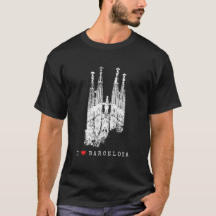 Camiseta Sagrada Familia Horizonte Espanha Ventoinha Eu Amo