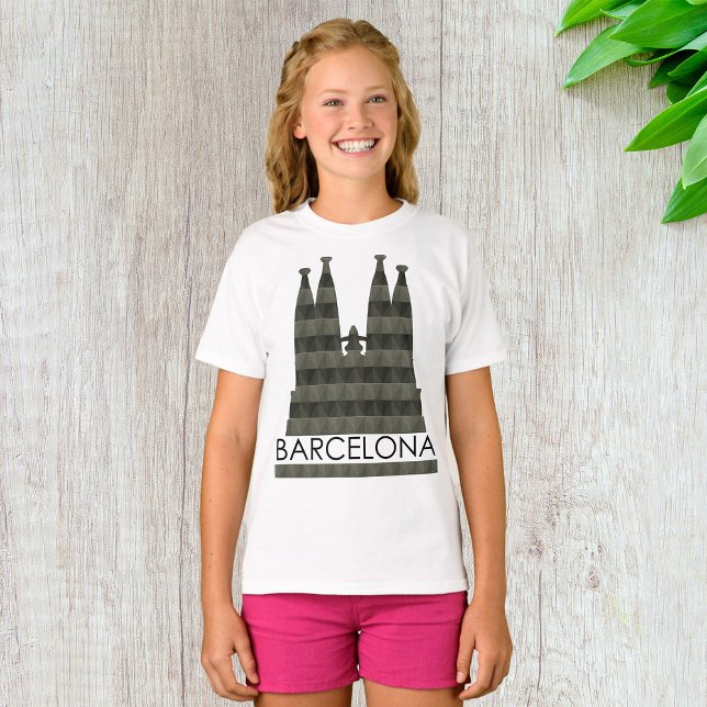 Camiseta Sagrada Geométrica Moderna Familia Barcelona Skyli (Criador carregado)