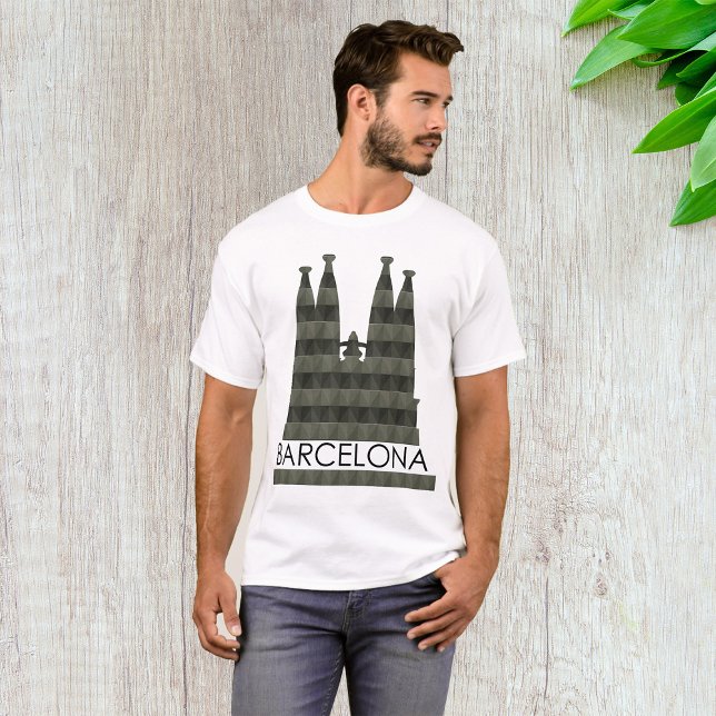 Camiseta Sagrada Geométrica Moderna Familia Barcelona Skyli (Criador carregado)