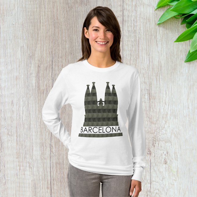 Camiseta Sagrada Geométrica Moderna Familia Barcelona Skyli (Criador carregado)