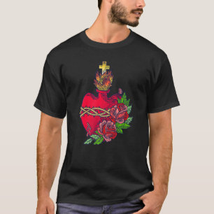 Camiseta Sagrado Coração de Jesus Católico Tradicional Lati
