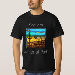 Camiseta Saguaro Cactus ao pôr do sol, Parque Nacional Sagu