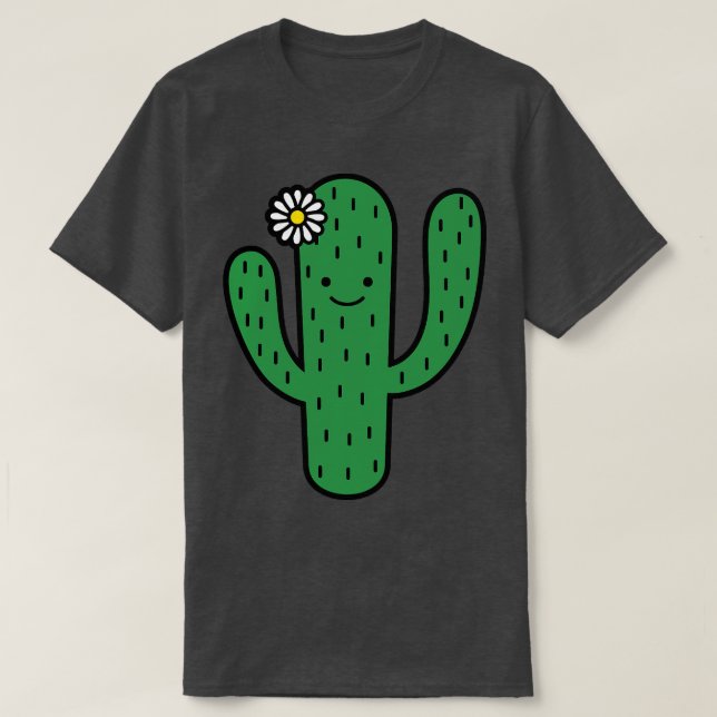 Camiseta Saguaro Cactus Doodle Adorável (Frente do Design)